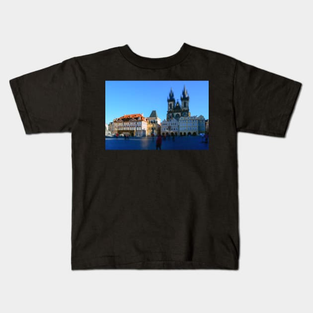 Old town square in Prague Kids T-Shirt by lena-maximova